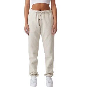 Talentless Cream Sweatpants Drawstring Waist 100% Cotton Size Small Women's